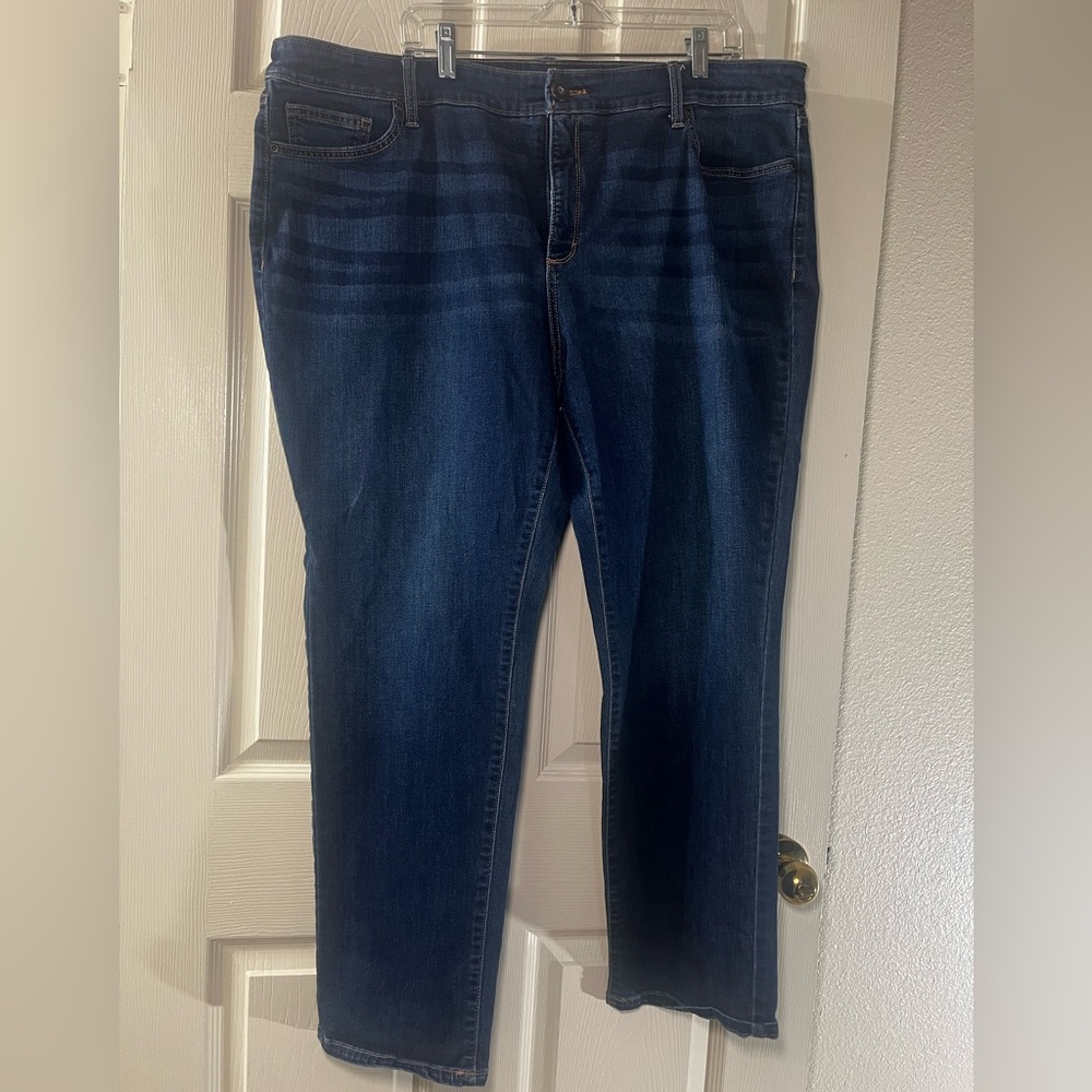 St. John's Bay Dark Blue Straight Leg Jeans